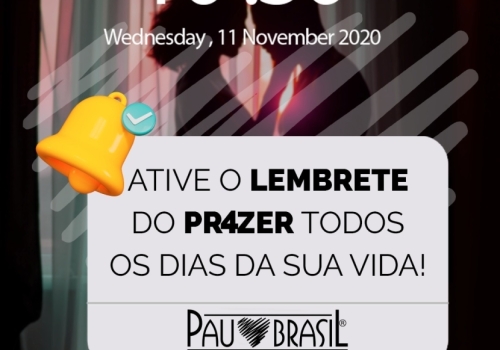 ATIVE O LEMBRETE DO PR4ZER TODOS OS DIAS DA SUA VIDA